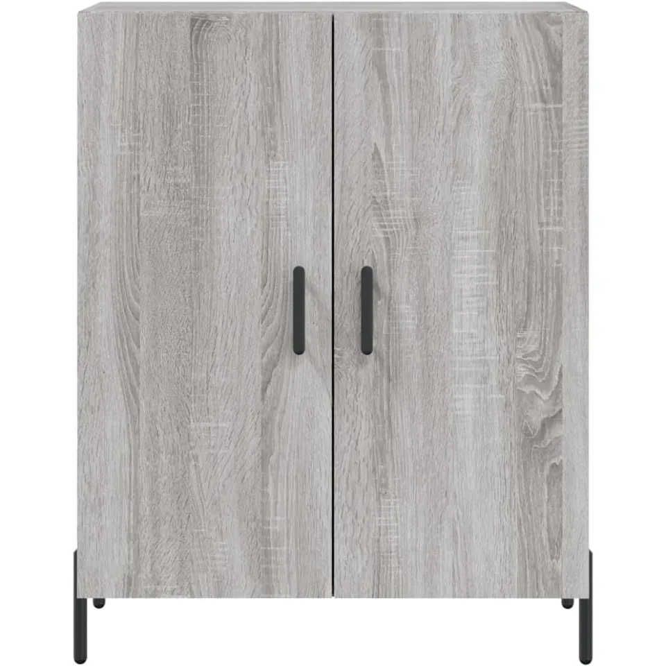 vidaXL Dressoir 69,5x34x90 cm bewerkt hout grijs sonoma eikenkleurig