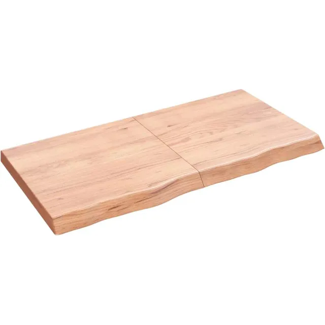 vidaXL Tafelblad 120x60x(2-6)cm behandeld massief eikenhout lichtbruin