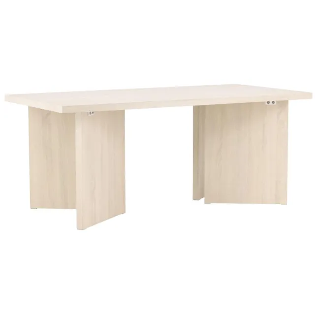 Svea Kiva rechthoekige eettafel - 90 x 180 cm - whitewash Naturel/wit
