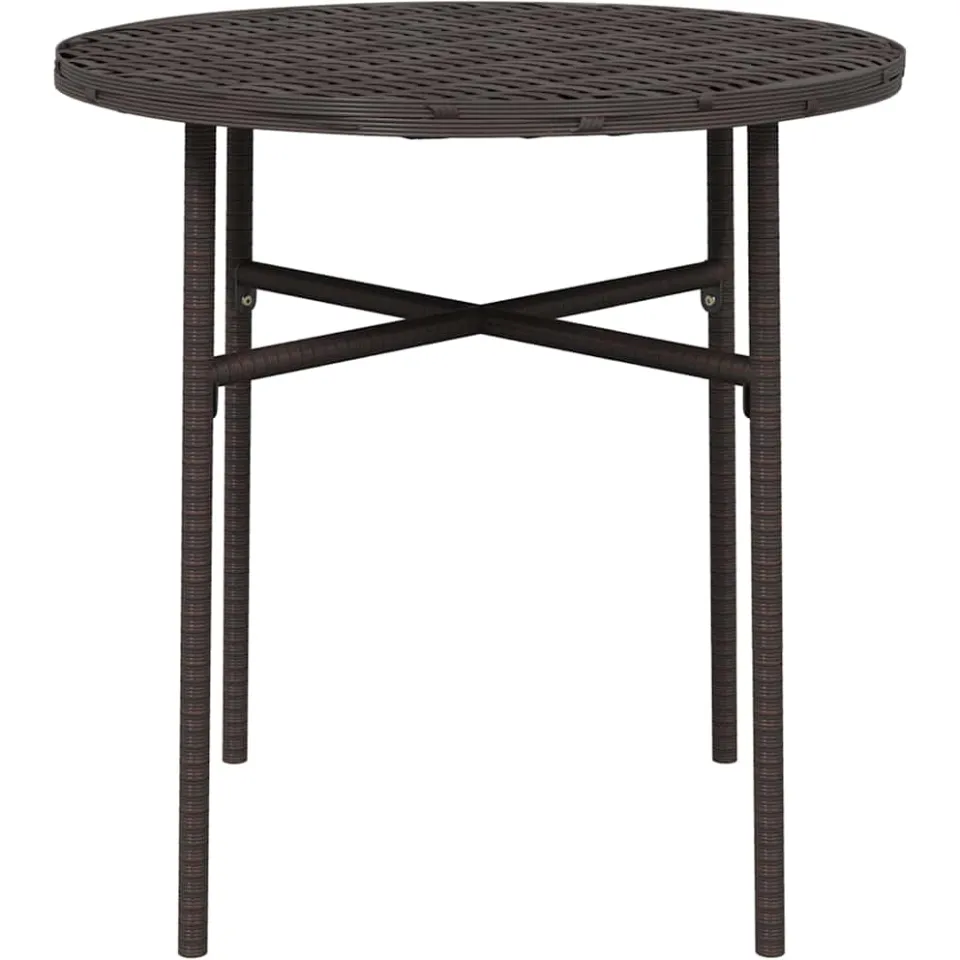 vidaXL Salontafel 45 cm poly rattan bruin