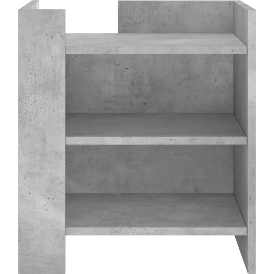 vidaXL Nachtkastje 45x50x50 cm bewerkt hout betongrijs grijs