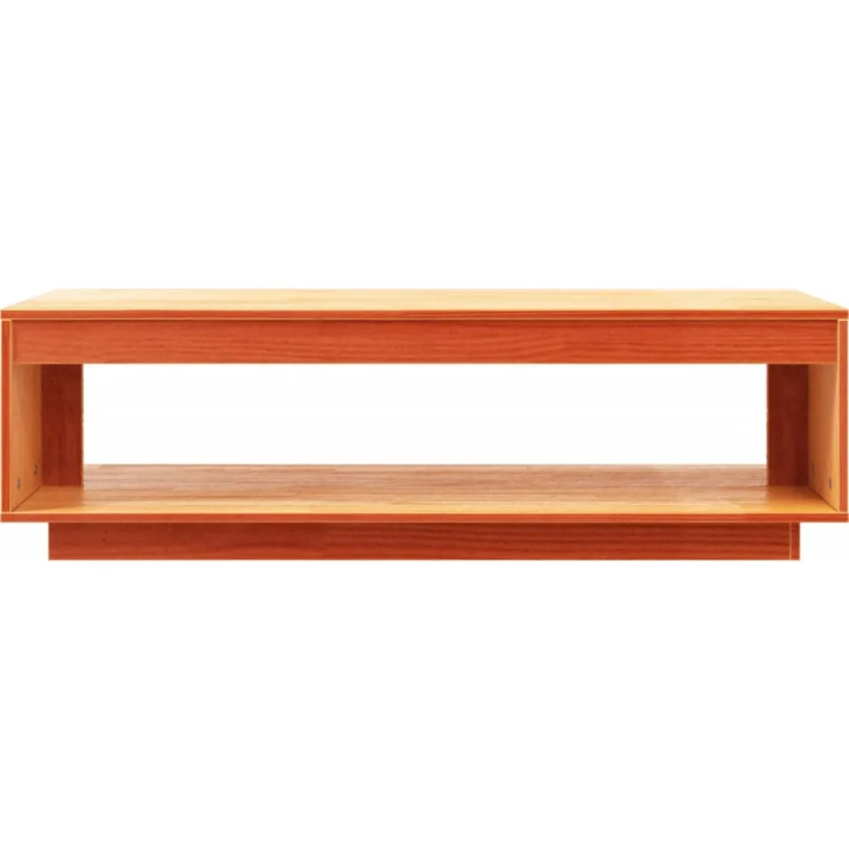 vidaXL Salontafel 110x50x33,5 cm massief grenenhout wasbruin bruin, foto 4