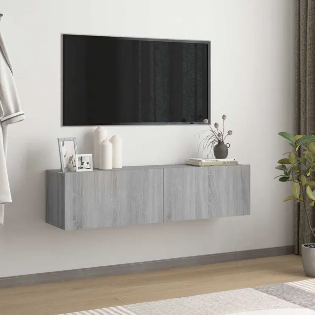 vidaXL Tv-wandmeubel 120x30x30 cm bewerkt hout grijs sonoma eiken, foto 2