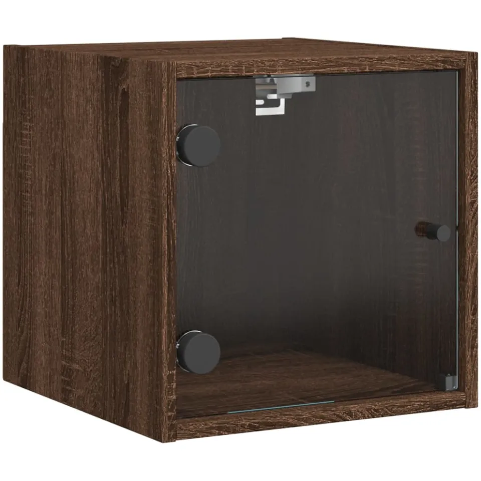 vidaXL Bedside Cabinet 2 st Brown Oak 13.8x14.6x13.8 in, foto 4