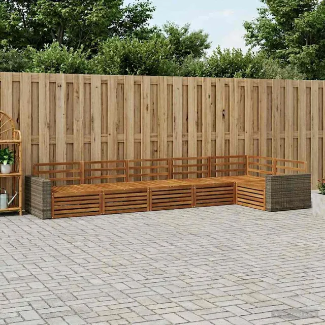 vidaXL Buiten bankenset 6 st 6-zits Naturel Massief Acaciahout
