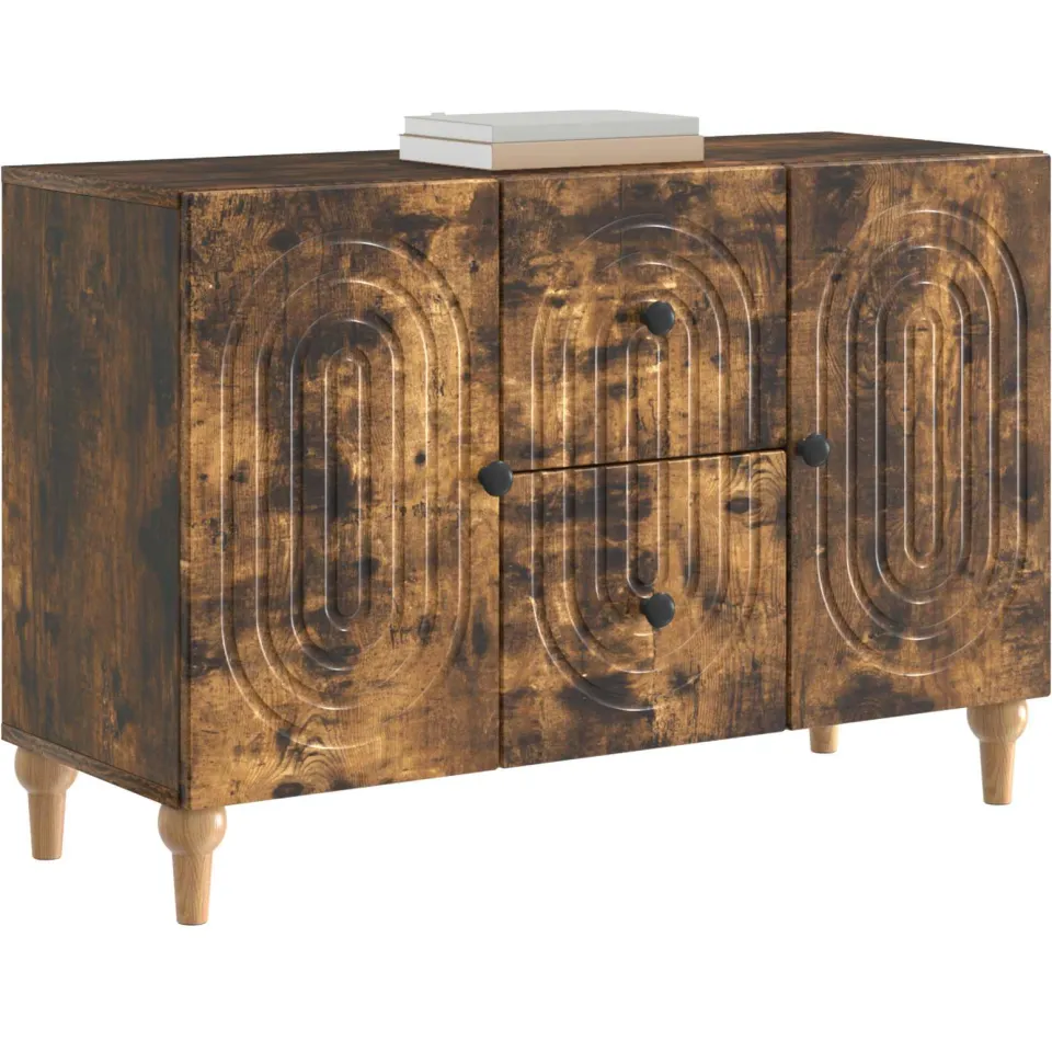 vidaXL TV-kast Gerookt eiken 89 x 34,5 x 60 cm Bewerkt hout Bruin