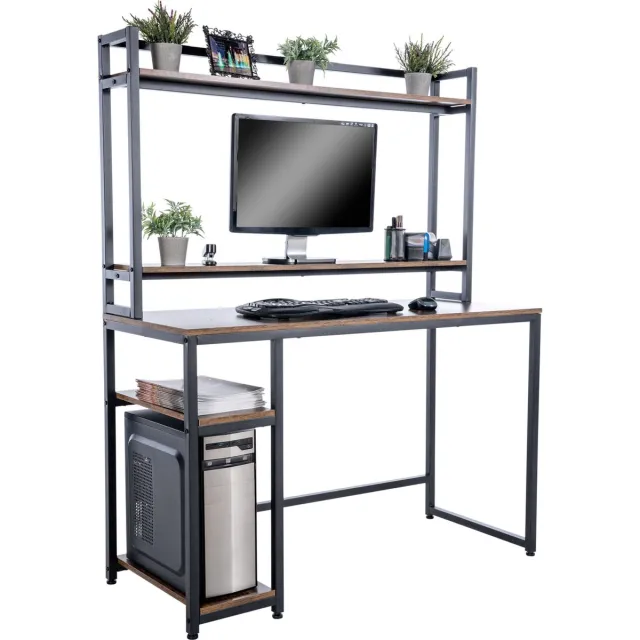 In And Outdoormatch Industrieel Bureau - Werk - Computer Bureau - Studie - Bureau - Bruin 120x50x150cm zwart/bruin