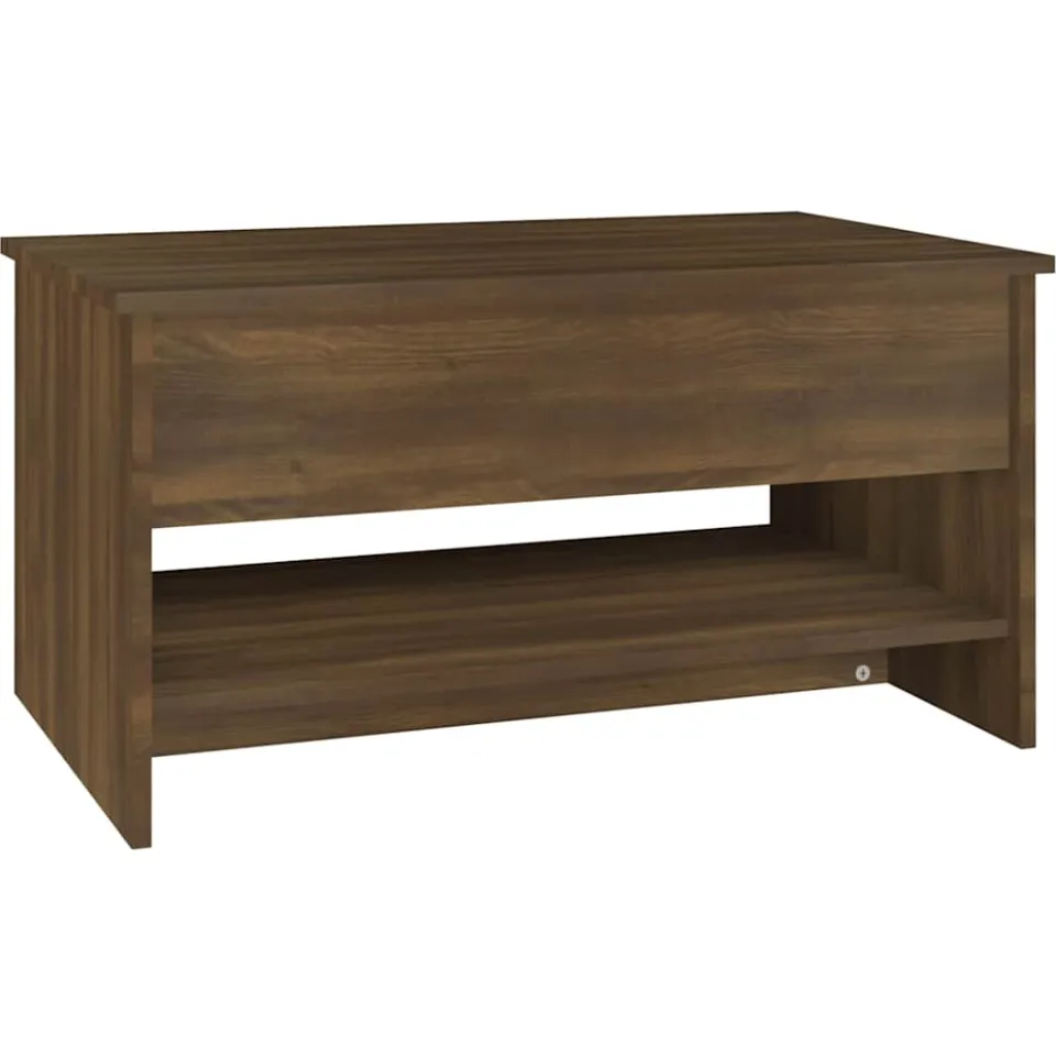 vidaXL Salontafel 80x50x40 cm bewerkt hout bruin eikenkleur, foto 3
