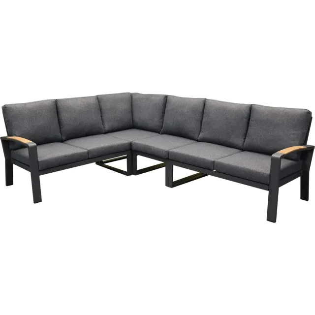AVH-Collectie Costa Rica hoek loungeset 4 delig aluminium antraciet