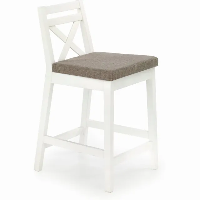 Halmar Borys Low Hocker Wit - Stijlvol en comfortabel