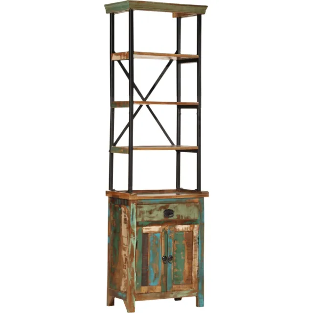 vidaXL Hoge kast 55x30x180 cm massief gerecycled hout Bruin
