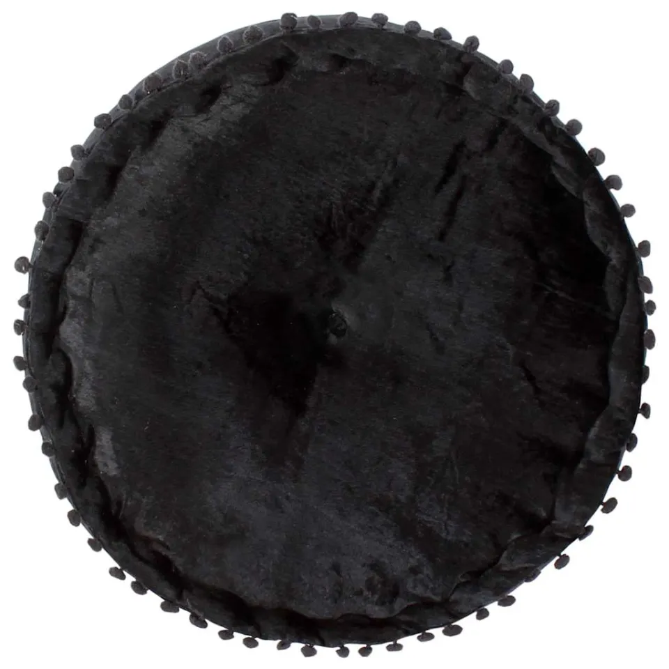 vidaXL Poef rond 40x20 cm fluweel antraciet, foto 2