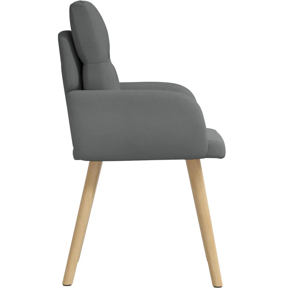 vidaXL Eettafelstoelen 4 st Stof Donkergrijs 60 x 56 x 93 cm, foto 4
