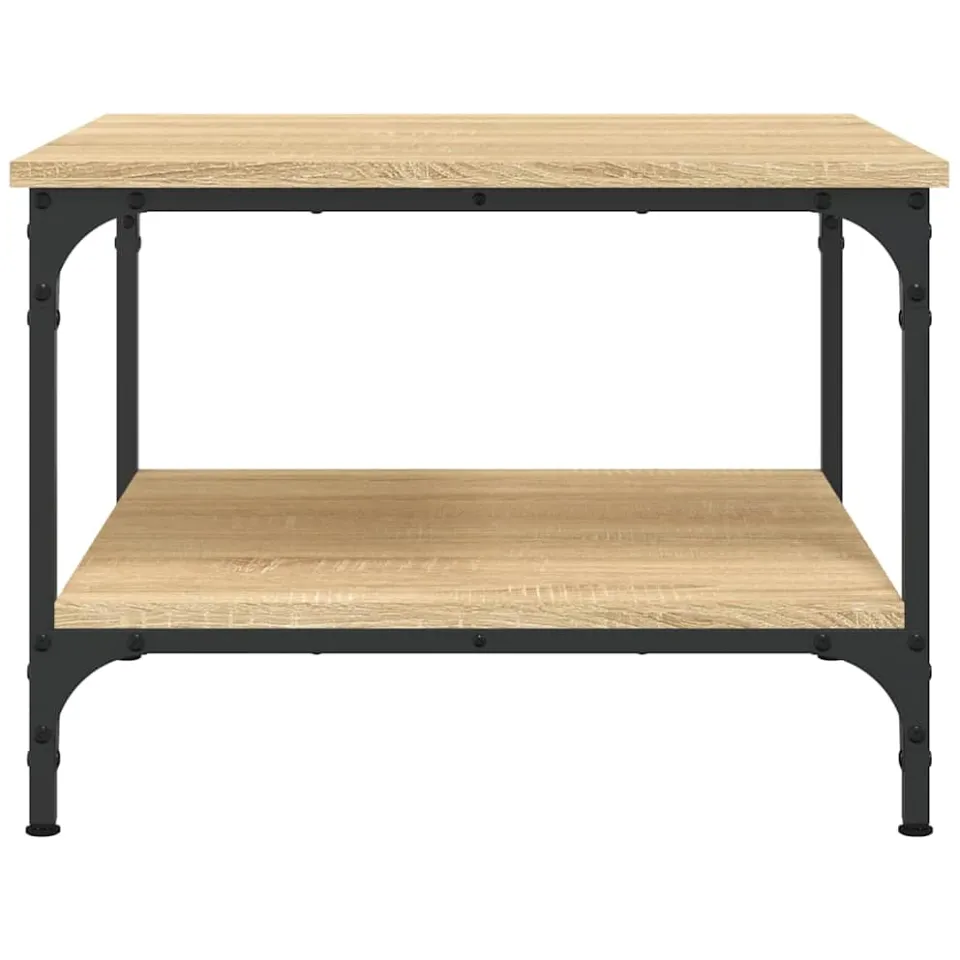 vidaXL Salontafel 55x55x40 cm bewerkt hout sonoma eikenkleurig Bruin