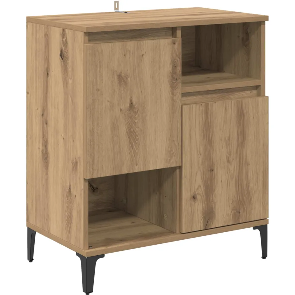 vidaXL Dressoir Artisan Eiken 60 x 35 x 70 cm Bewerkt hout, foto 3