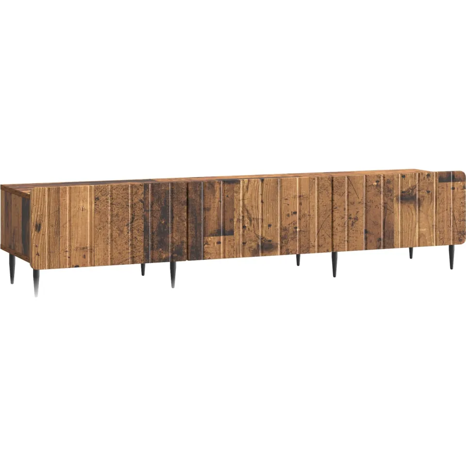 vidaXL TV-kast met lade Oud hout 147 x 34,5 x 32 cm Bewerkt hout bruin, foto 3