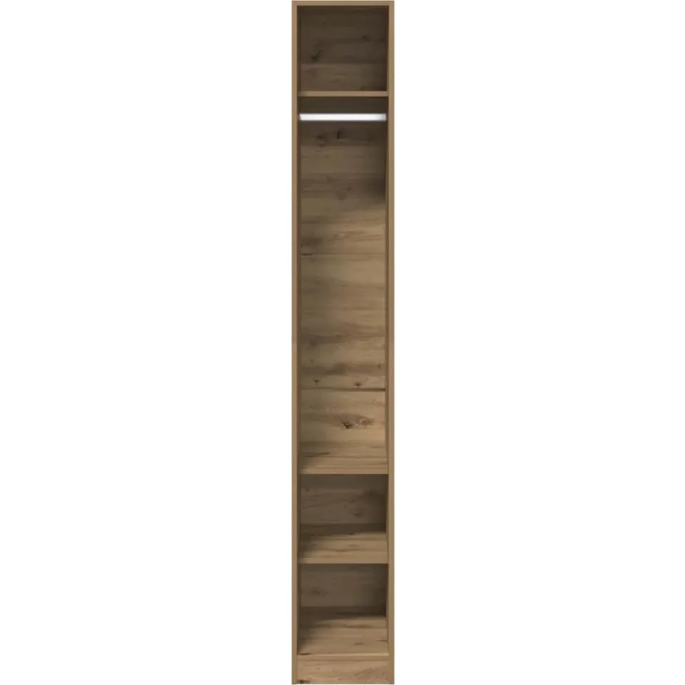 vidaXL Kledingkast 30x50x200 cm bewerkt hout artisanaal eikenkleur Bruin