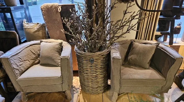 AURA PEEPERKORN Fauteuil | Dirk | kleur linnen