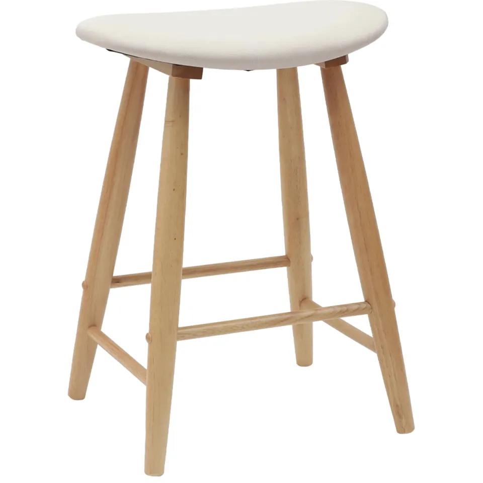 vidaXL Eettafelstoelen 2 st Massief Rubberhout Naturel 46 x 37 x 63 cm, foto 4
