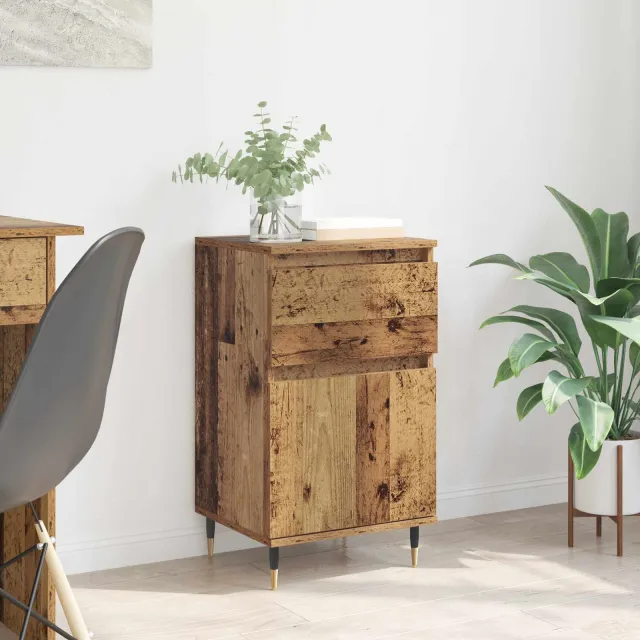 vidaXL Dressoir Oud Hout 40 x 35 x 70 cm Gemonteerd hout en ijzer bruin, foto 2