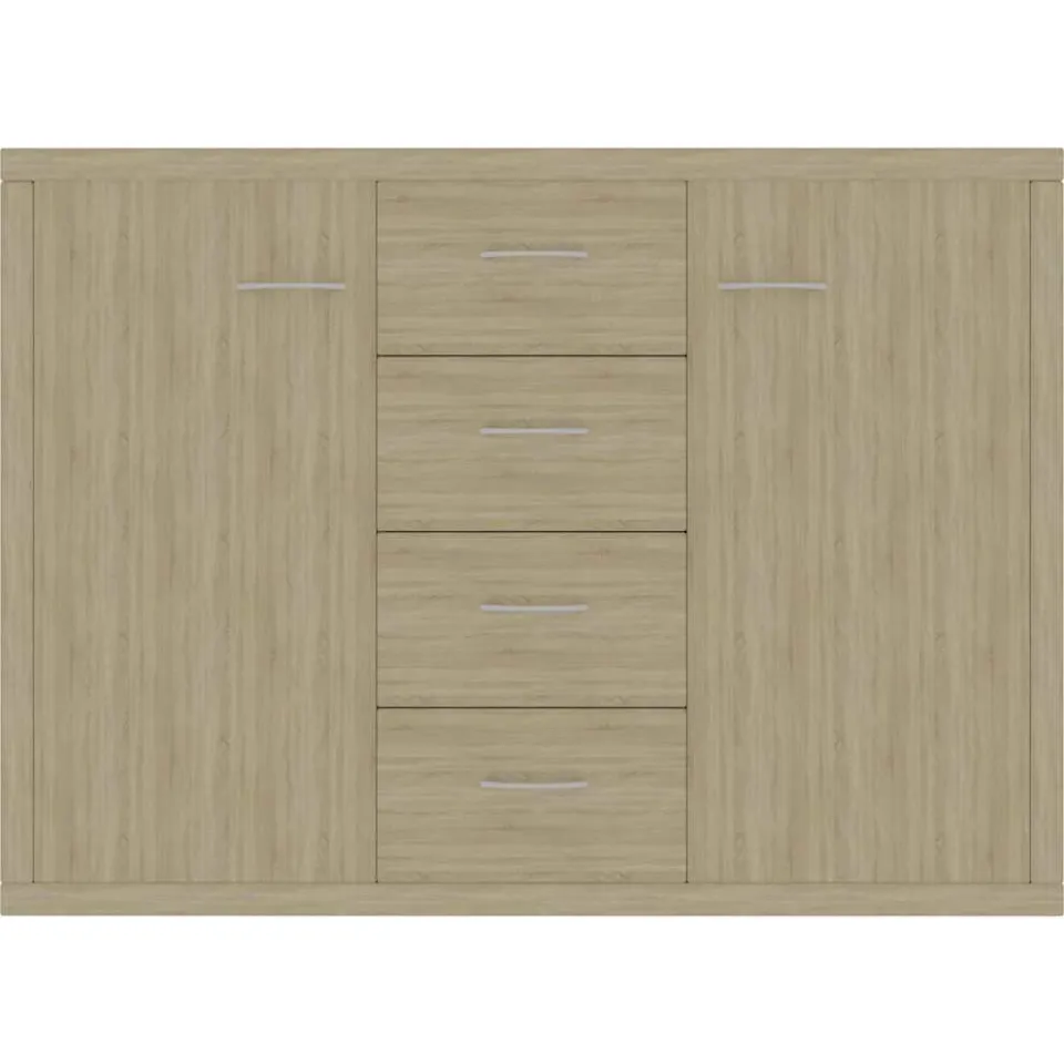 vidaXL Dressoir 88x30x65 cm bewerkt hout sonoma eikenkleurig Bruin