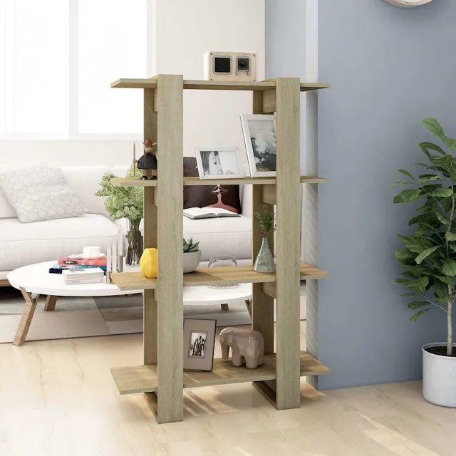 vidaXL Boekenkast/kamerscherm 80x30x123,5 cm sonoma eikenkleurig Bruin