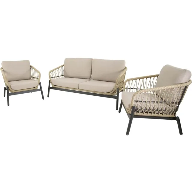Lesliliving Lesli Living - Loungebank Zavi - Beige - 163,5x83x72,5cm