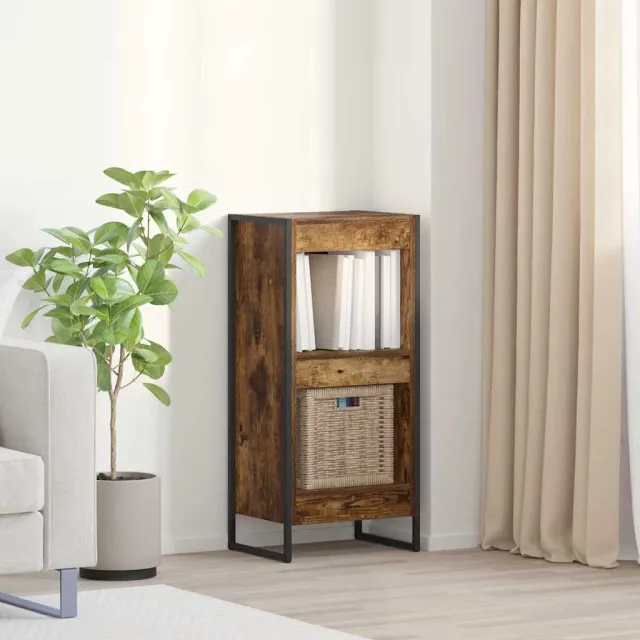 vidaXL Boekenkast 40 x 30 x 86,5 cm Bewerkt hout Rook Eik bruin