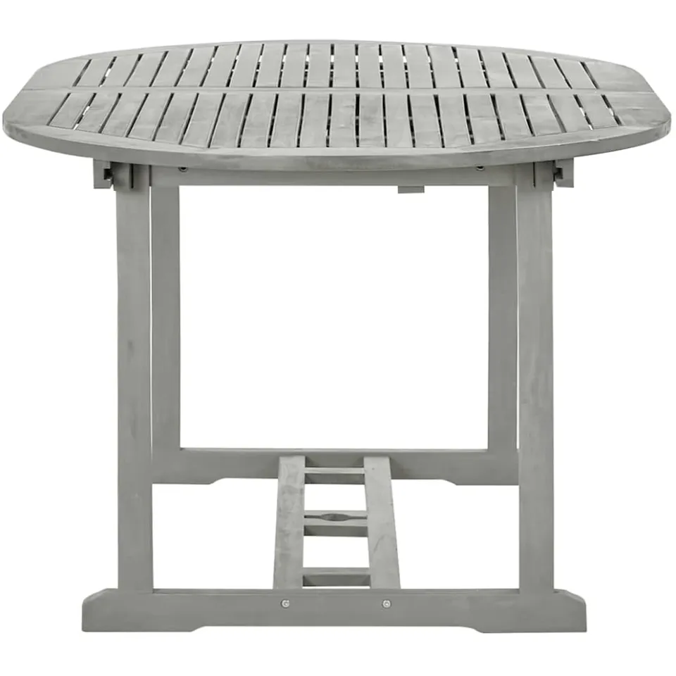 vidaXL Tuintafel 200x100x75 cm massief acaciahout grijs, foto 4