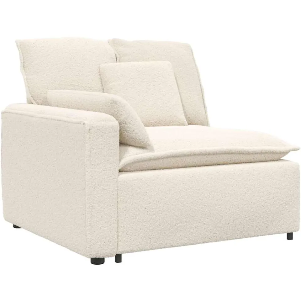 vidaXL Modulaire bank met kussens crèmekleurig, foto 2