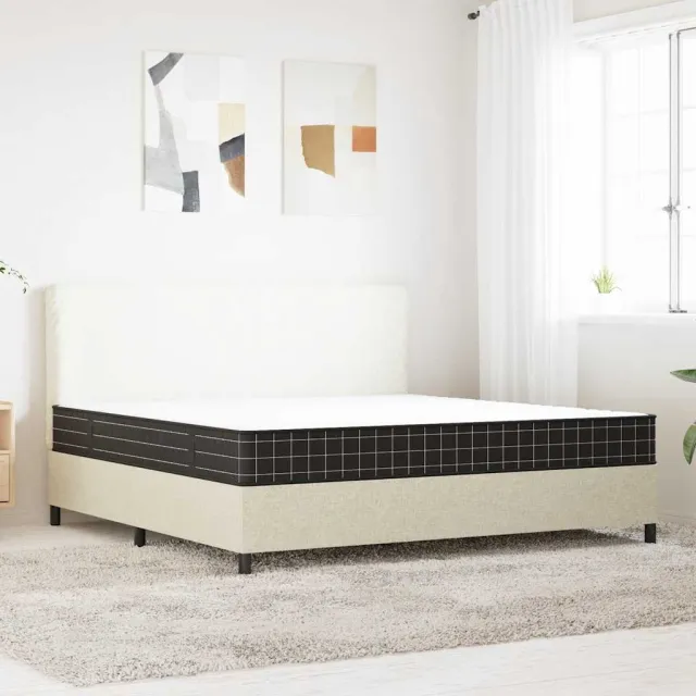 vidaXL Binnenveringmatras middelhard 200x200 cm Wit