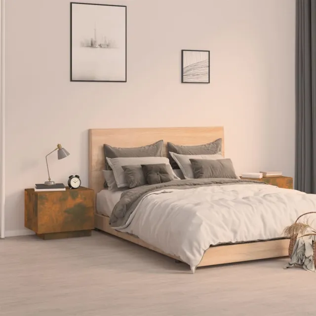 vidaXL Nachtkastje 100x35x40 cm bewerkt hout gerookt eikenkleurig, foto 2