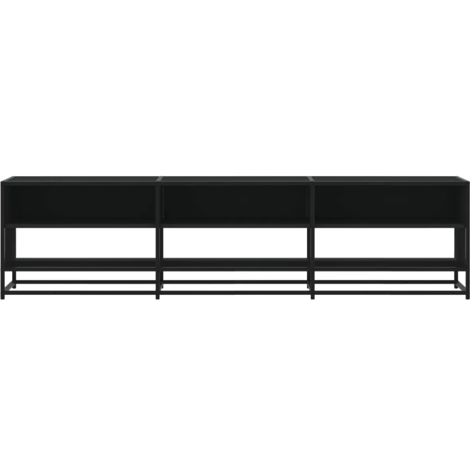 vidaXL Tv-meubel 180x40x46 cm bewerkt hout zwart, foto 4