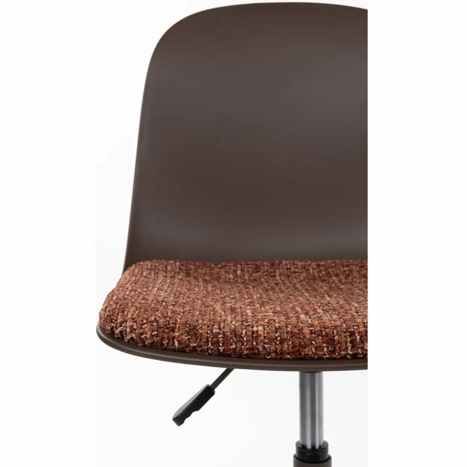 Housecraft Living draaibare bureaustoel Roxanne met wielen - bruin, foto 6