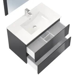 T-bath Badmeubelset Milenio 80cm Grijs Glanzend, foto 3