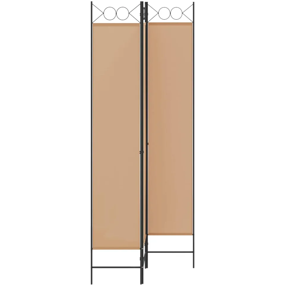 vidaXL 3-Panel Room Divider Beige 120 x 220 cm Stof