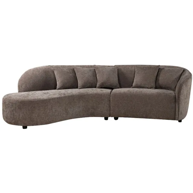 Starfurn MySofa Novi Hoekbank lounge L + 3 zits - grijs