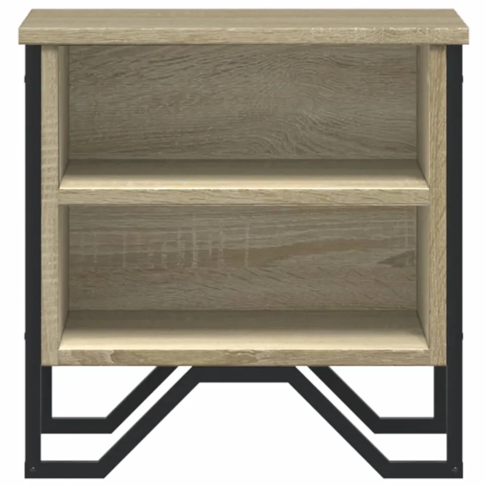 vidaXL Nachtkastjes 2 st 40x30x40 cm bewerkt hout sonoma eikenkleurig, foto 4