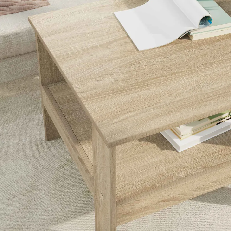 vidaXL Salontafel Sonoma Eiken 57 x 55 x 45 cm Bewerkt hout, foto 4