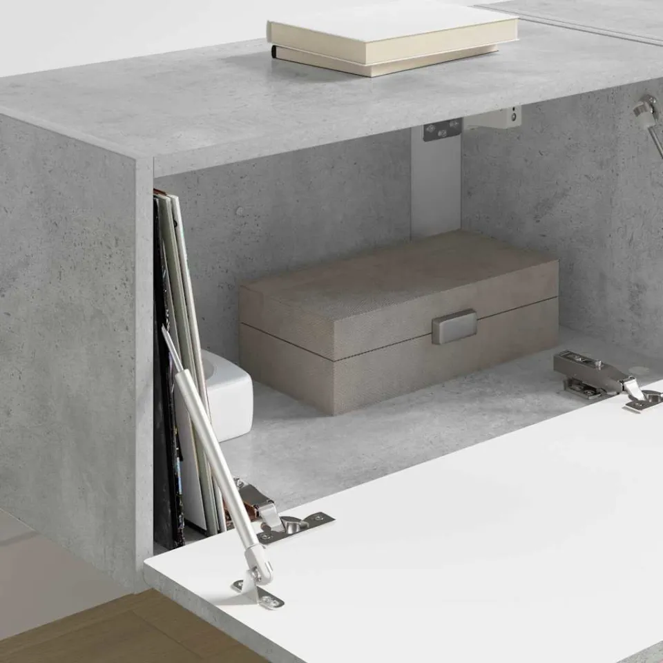 vidaXL TV Wandkast 2 st Betongrijs Bewerkt hout grijs, foto 4