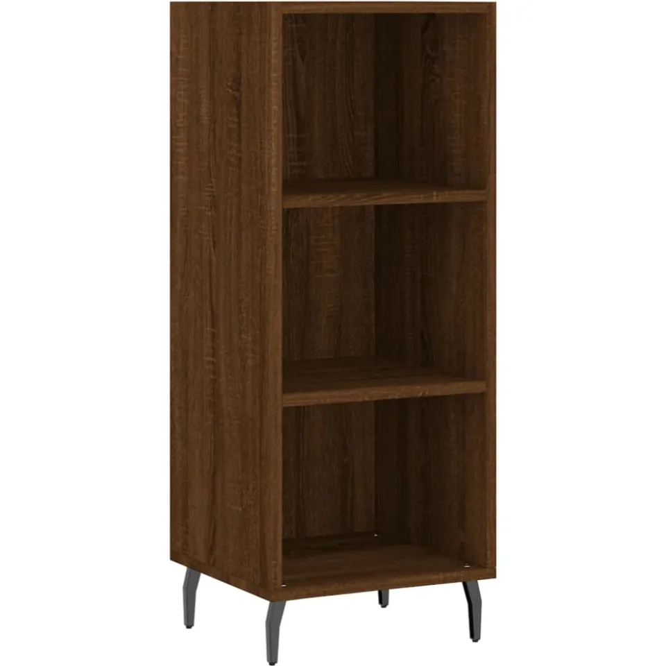 vidaXL Dressoir 34,5x32,5x90 cm bewerkt hout bruin eikenkleur, foto 3
