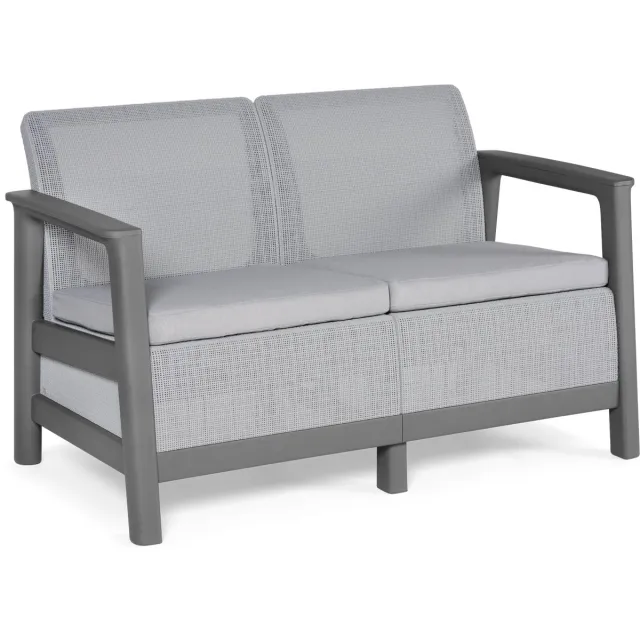 Keter Scandi Linea 2-zits Loungebank - Lichtgrijs