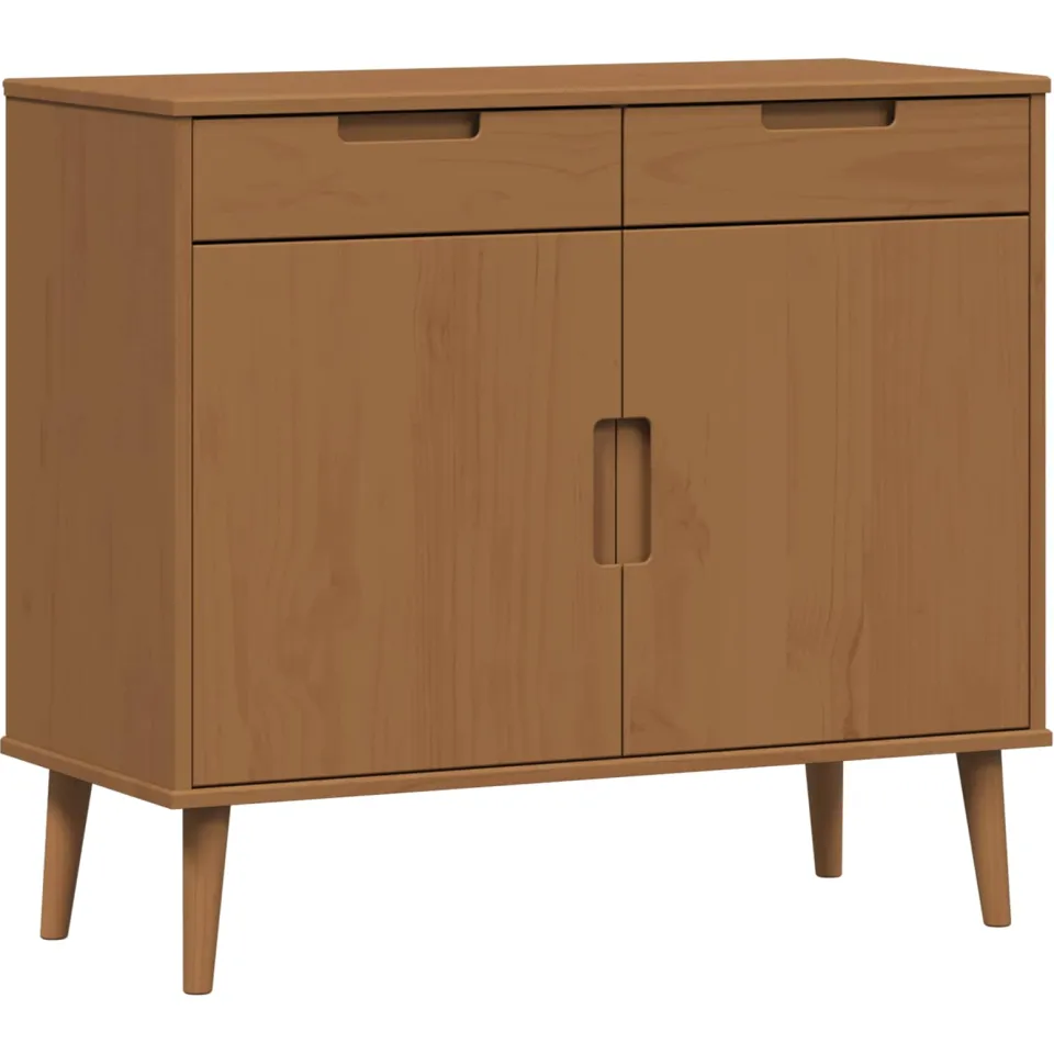 vidaXL Dressoir MOLDE Caramel 90 x 40 x 80 cm bruin, foto 3