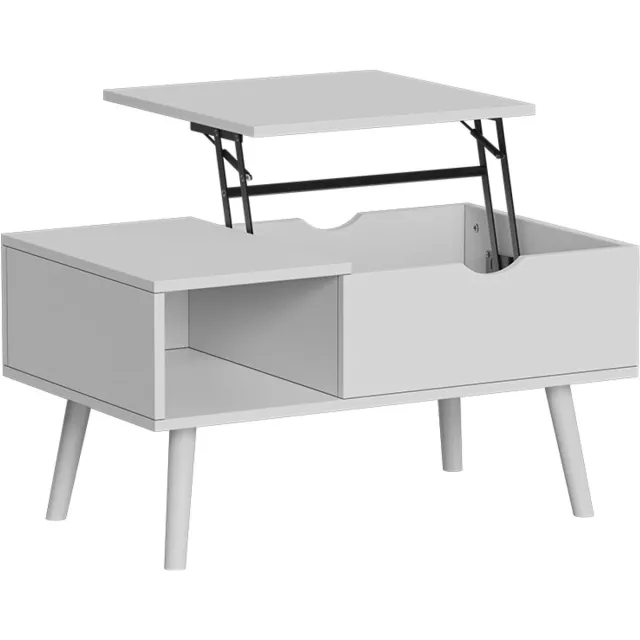 Vicco Stora Salontafel – 76 x 45 cm met liftfunctie Wit