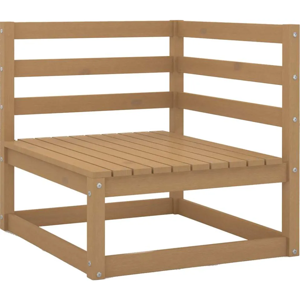 vidaXL 7-delige Loungeset massief grenenhout honingbruin bruin, foto 4