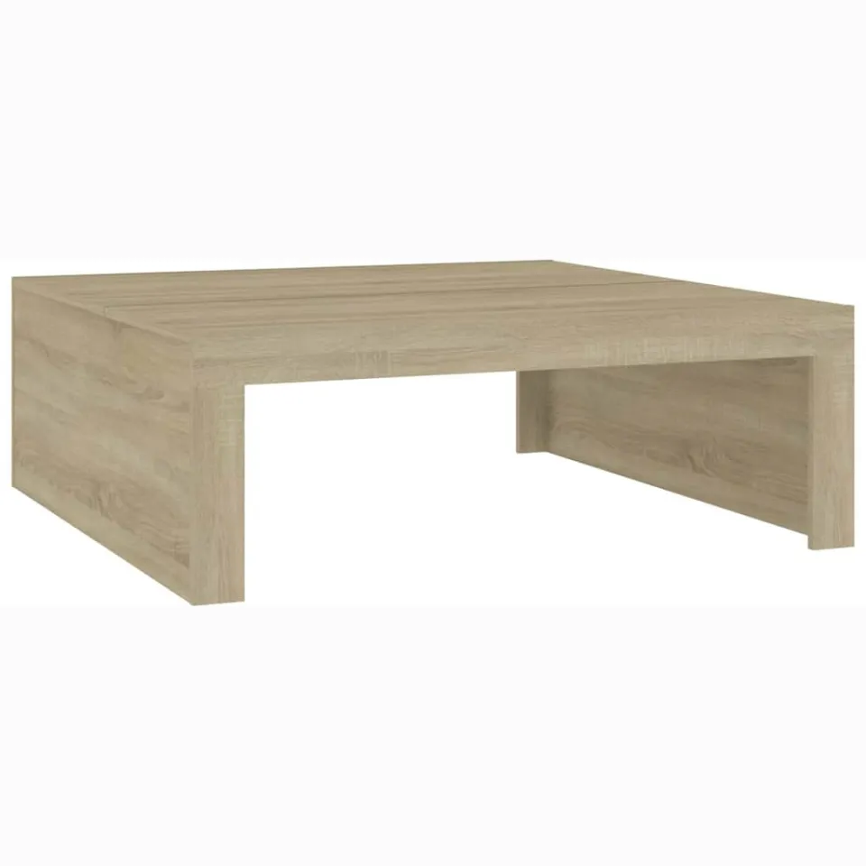 vidaXL Salontafel 100x100x35 cm bewerkt hout sonoma eikenkleurig, foto 4