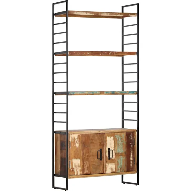 vidaXL Boekenkast met 4 schappen 80x30x180 cm massief gerecycled hout Bruin