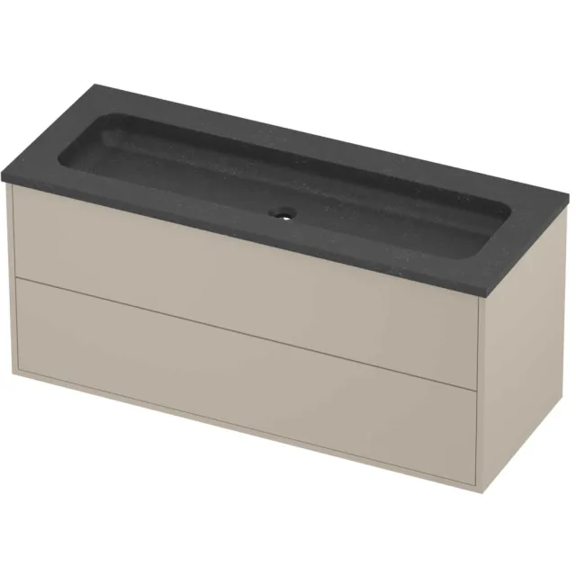 Proline Rollo Badmeubelset Hardsteen Elegant Zonder Gat 120x46x54 cm Blue Stone Soft Linen Beige