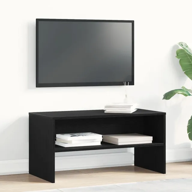 vidaXL Tv-meubel 80x40x40 cm spaanplaat zwart eikenkleurig, foto 2