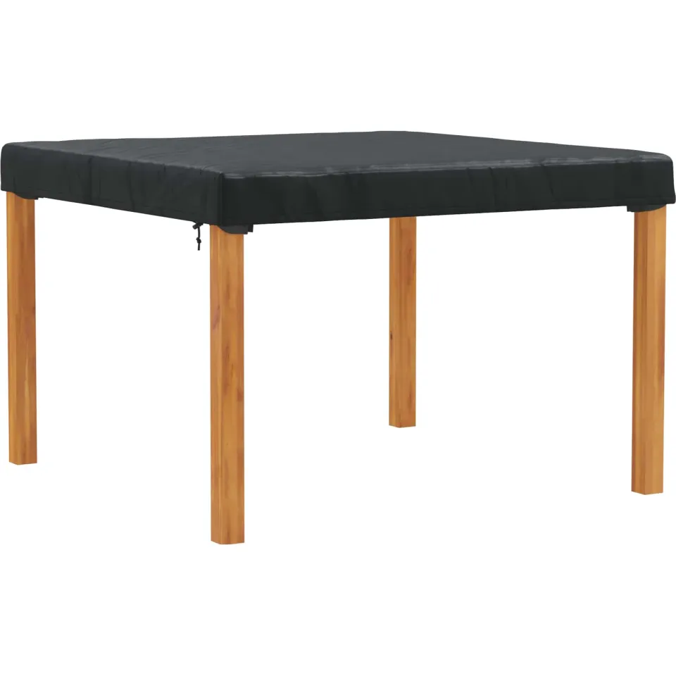 vidaXL Tafel Dek 142 x 142 x 15 cm Vierkant Waterdicht Zwart